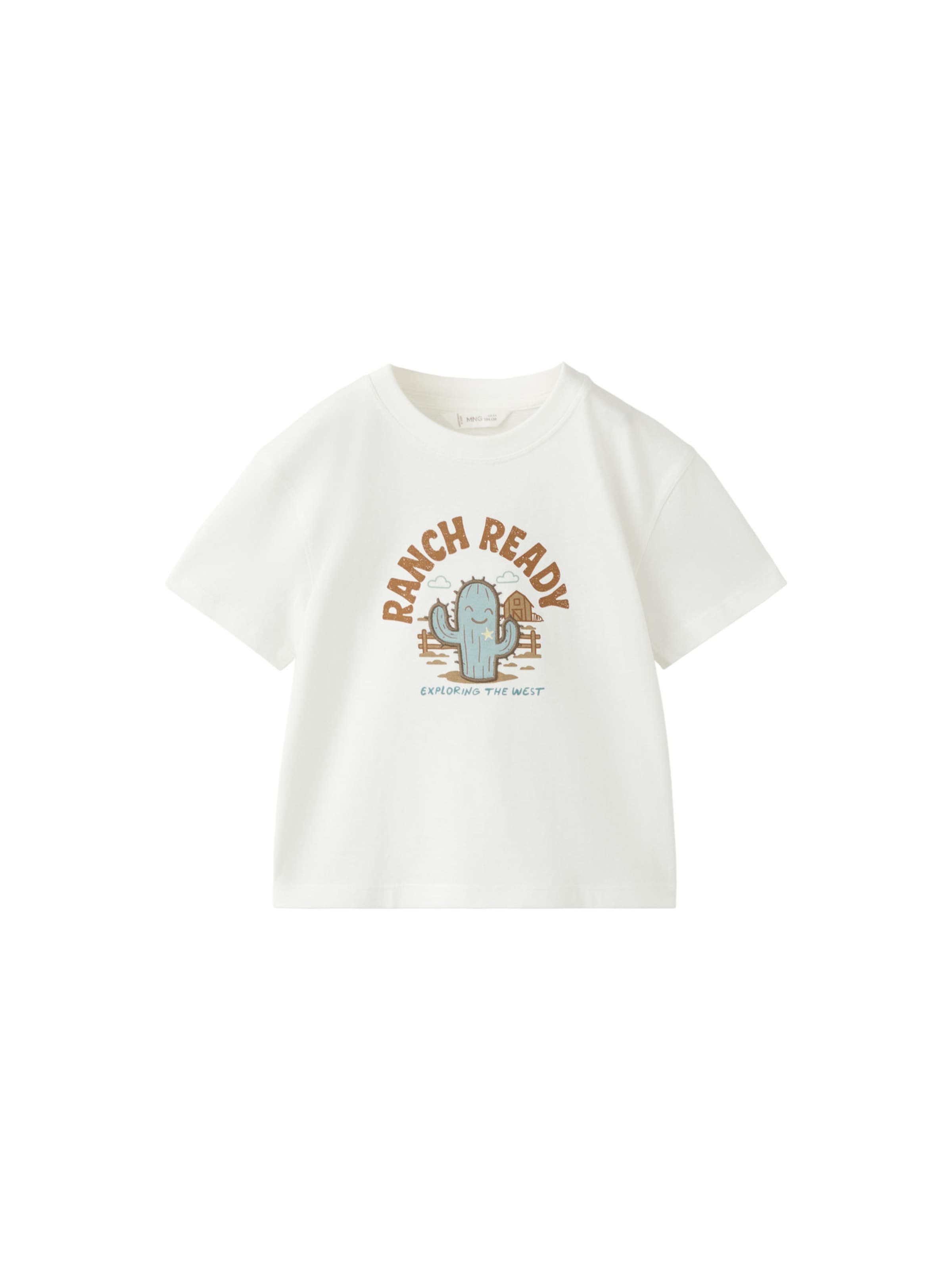 MANGO KIDSMajica 'CACTUS' - bijela boja: prednji dio