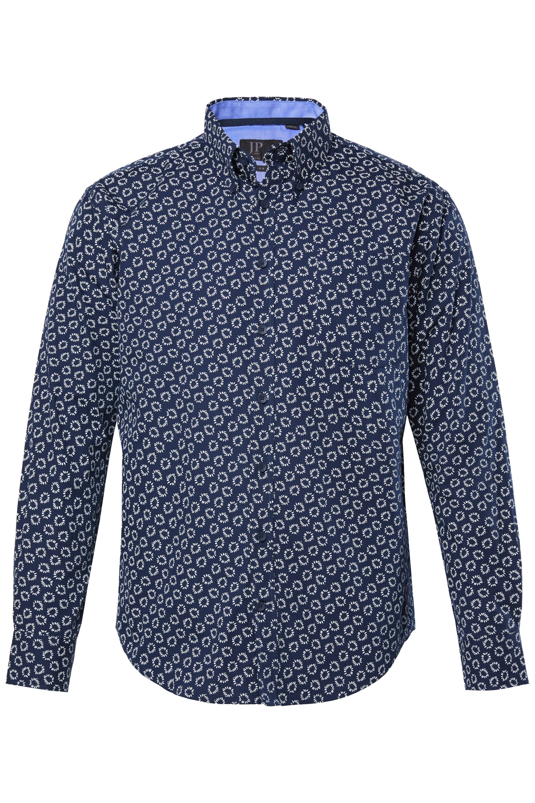 JP1880 Regular fit Overhemd in Blauw: voorkant
