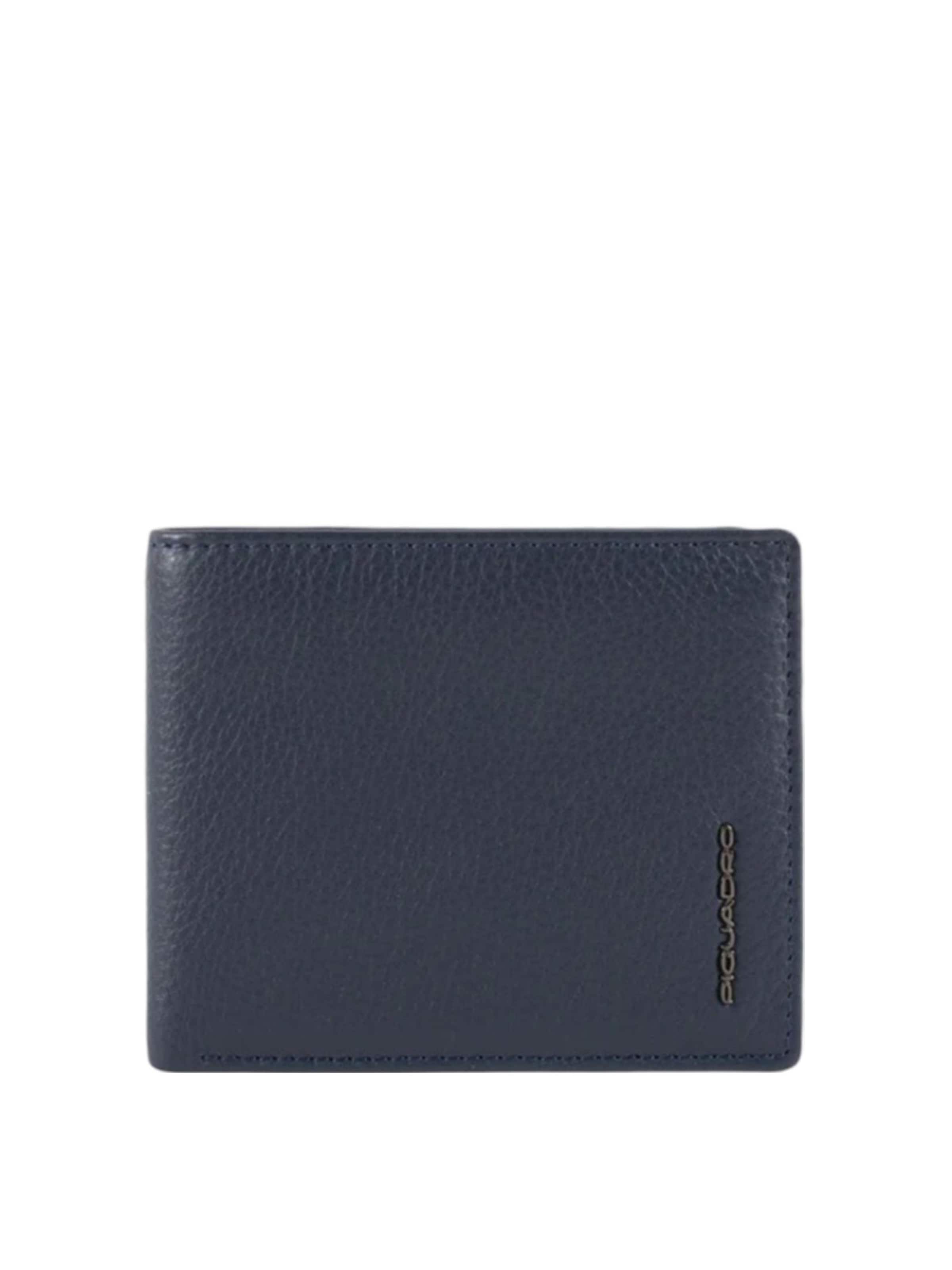 Piquadro - Cartera en azul: frente