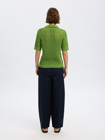 SELECTED Gebreid vest in Groen