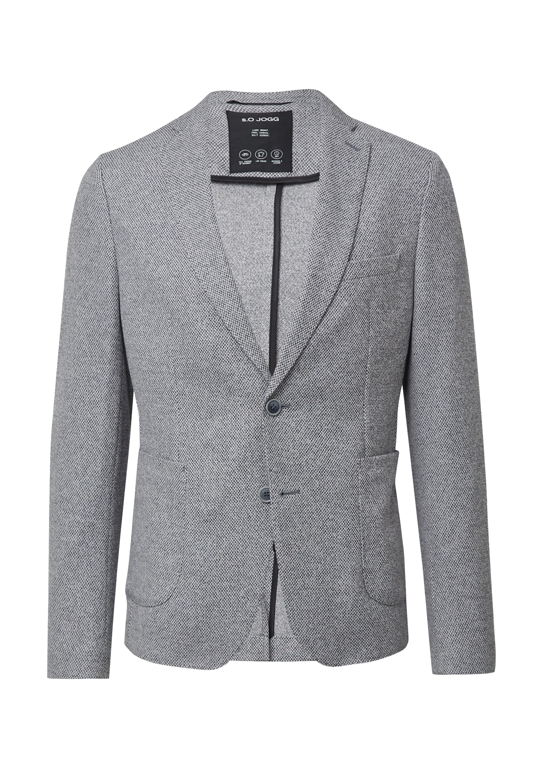 s.Oliver BLACK LABEL Slim Fit Sakko in Grau: Vorderseite
