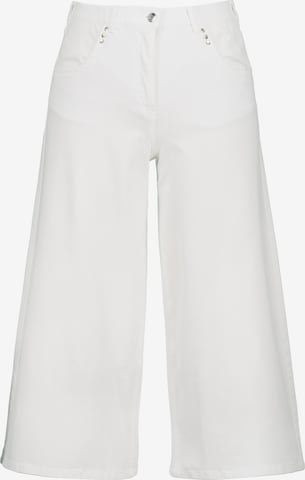 Ulla Popken Szeroka nogawka Jeansy '806291' w kolorze biały: przód