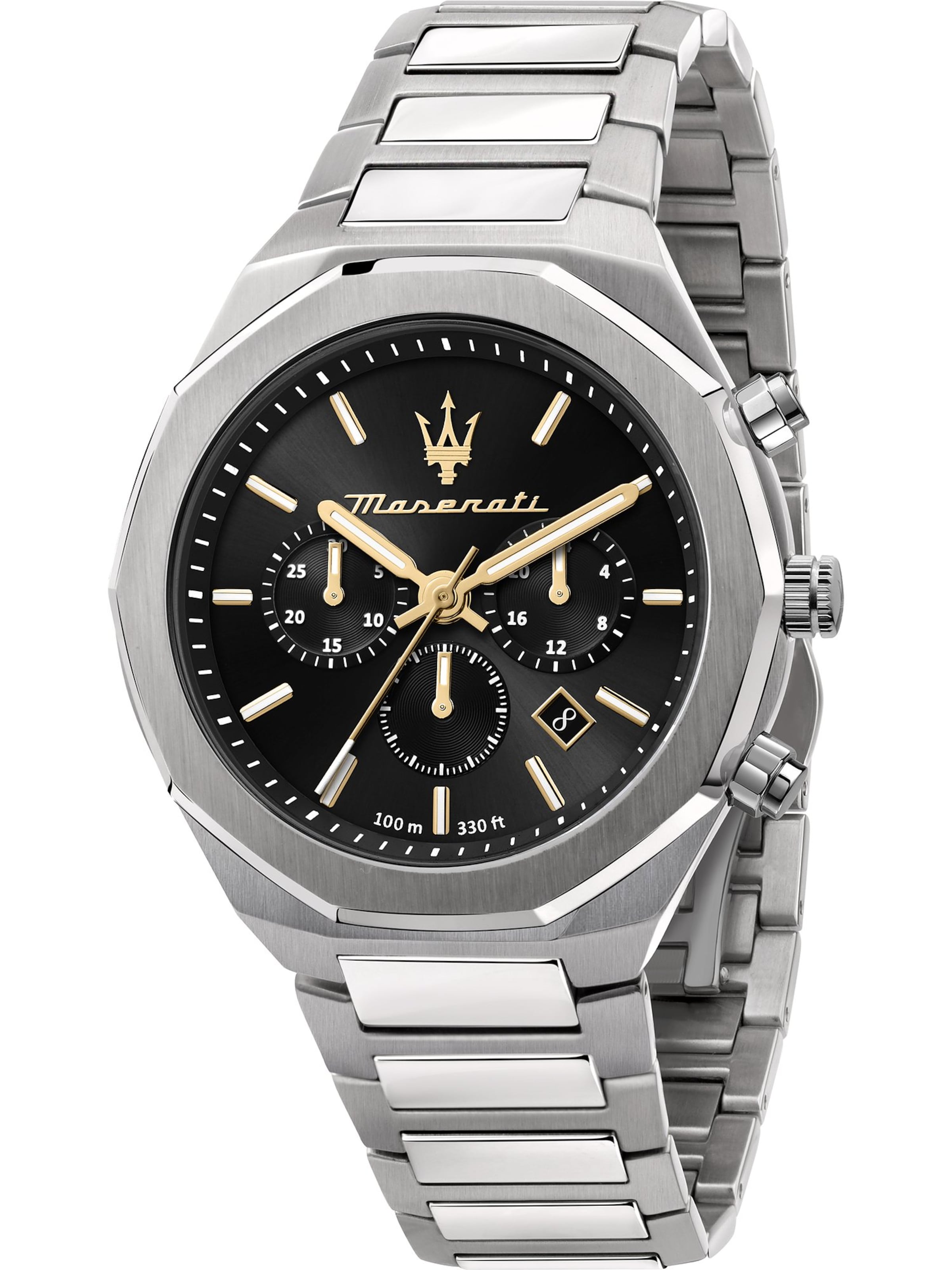 Maserati Uhr 'Stile' in Silber: Vorderseite