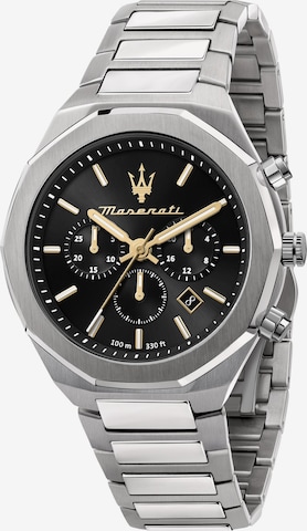 Montre à affichage analogique 'Stile' Maserati en argent : devant