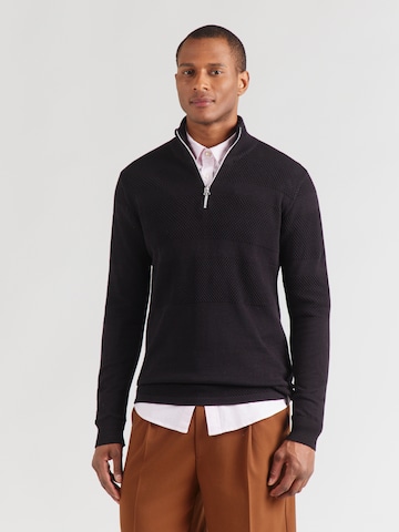 Kronstadt Trui 'Hannes' in Zwart: voorkant