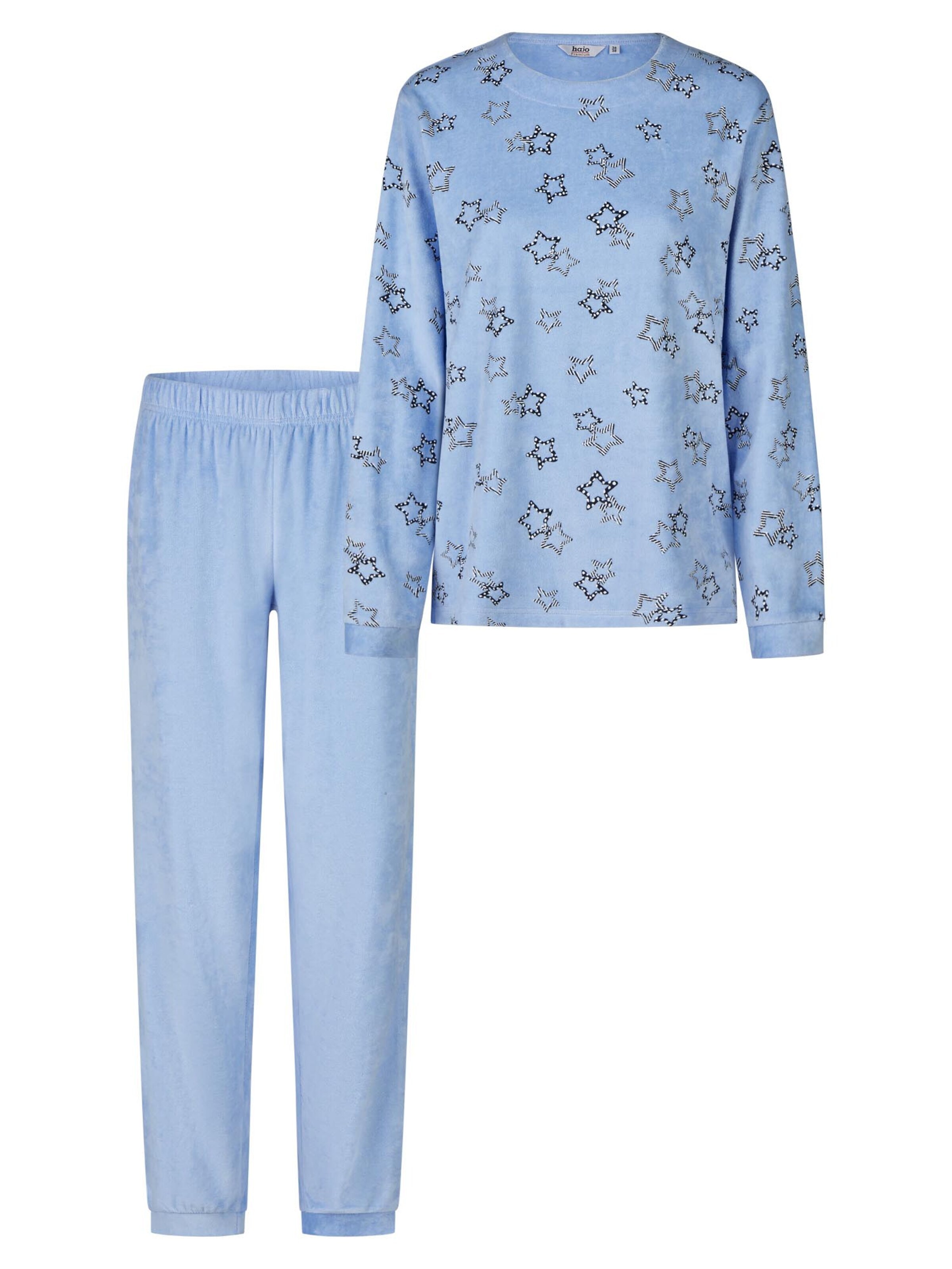 HAJO Pajama 'Nicki' in Blue: front