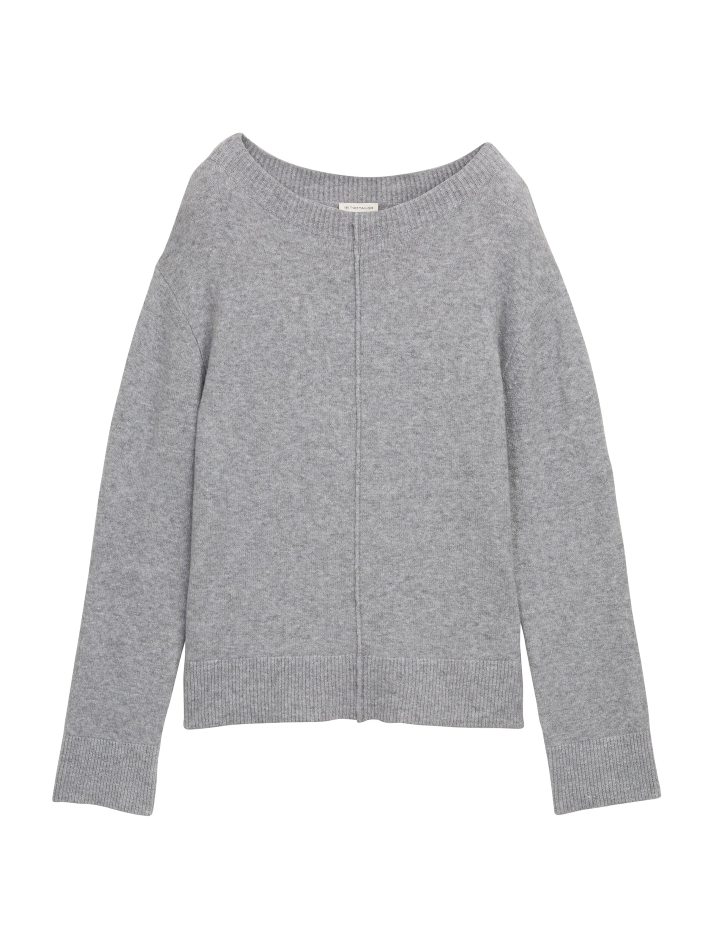 Pulover de la TOM TAILOR pe gri: față