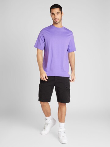 JACK & JONES T-Shirt 'THREAD PHOTO' in Lila