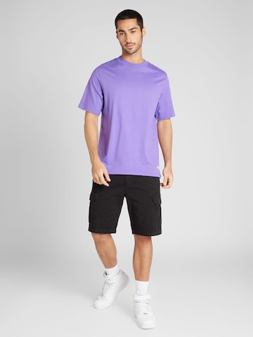 JACK & JONES Shirt 'THREAD PHOTO' in Purple