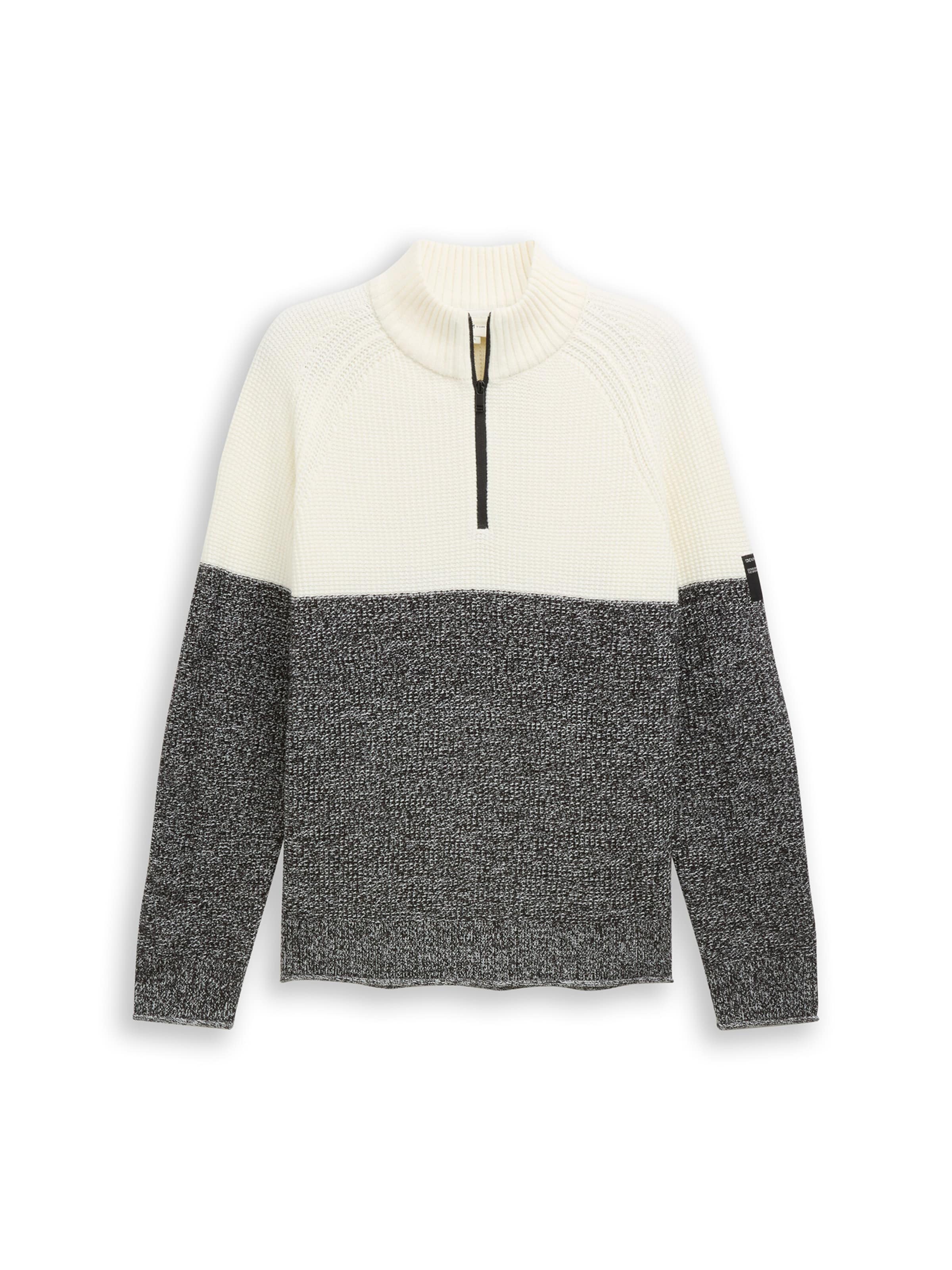 TOM TAILOR DENIM Свитер в Белый: спереди