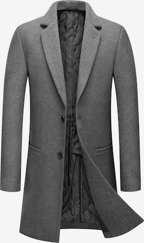 ALLTHEMEN Wintermantel 'Herbstgold' in Grau: Vorderseite