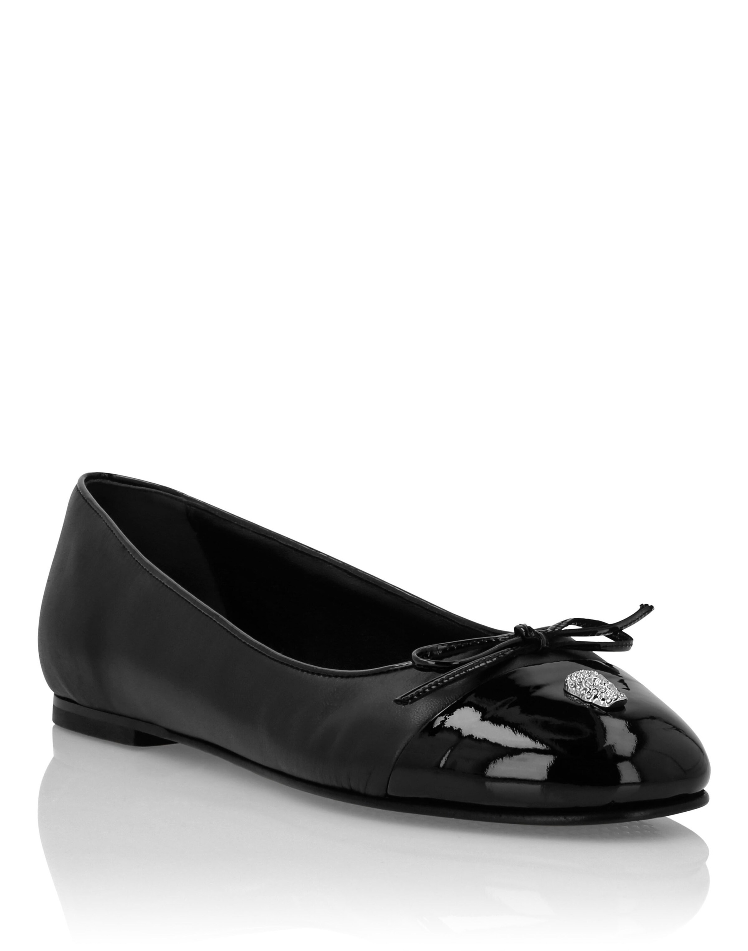Philipp Plein Ballerina 'Skull' in Black: front