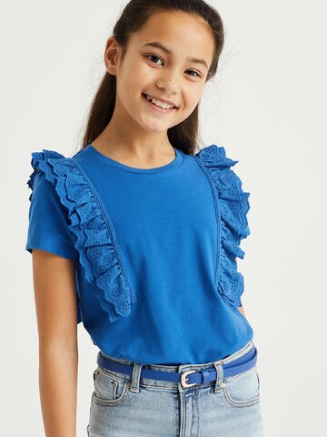 WE Fashion Shirt in Blauw: voorkant