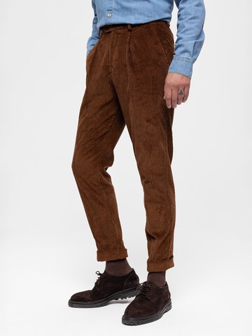 regular Pantaloni con pieghe di Antioch in marrone