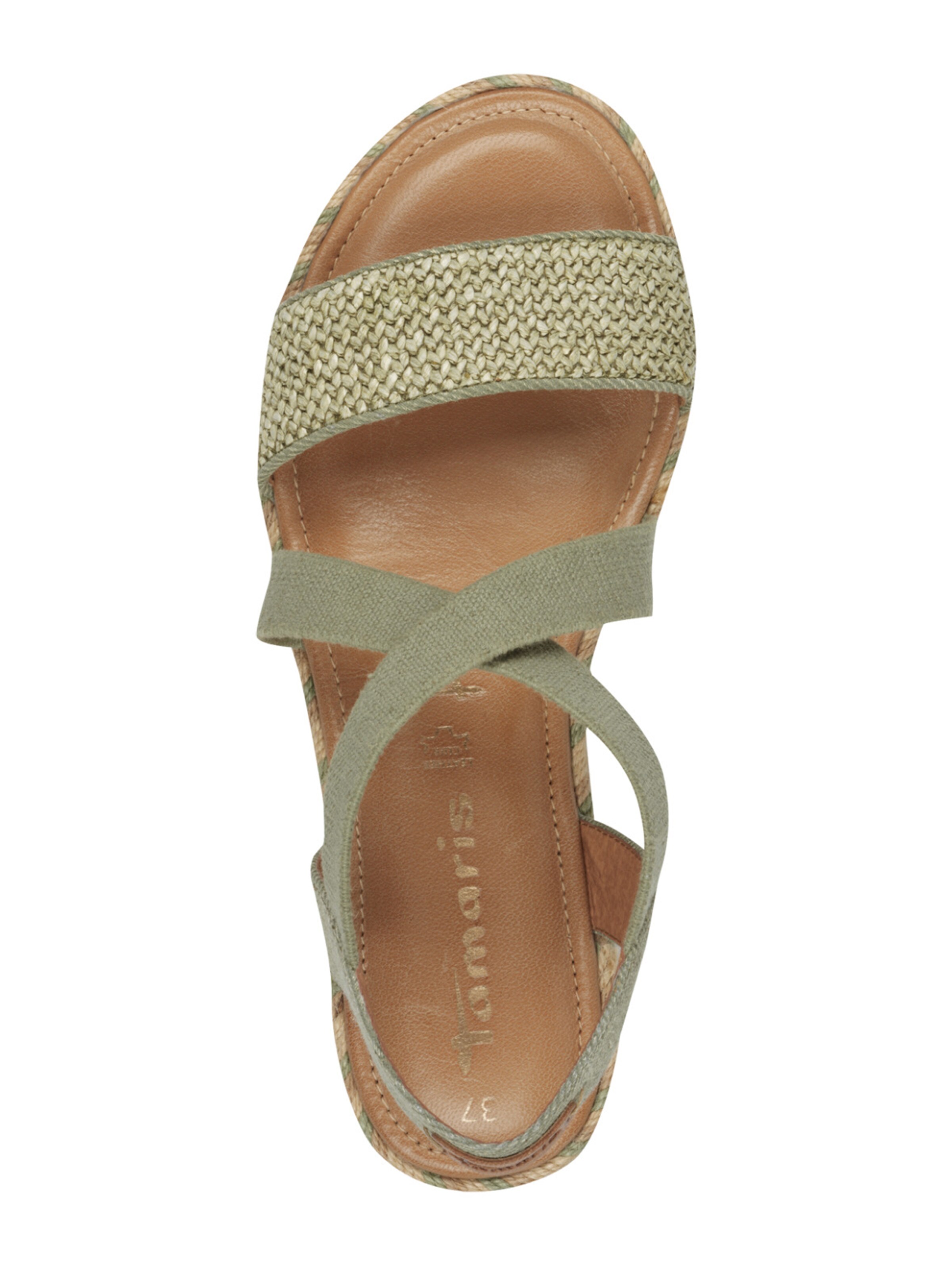 Tamaris Páskové sandály – zelená