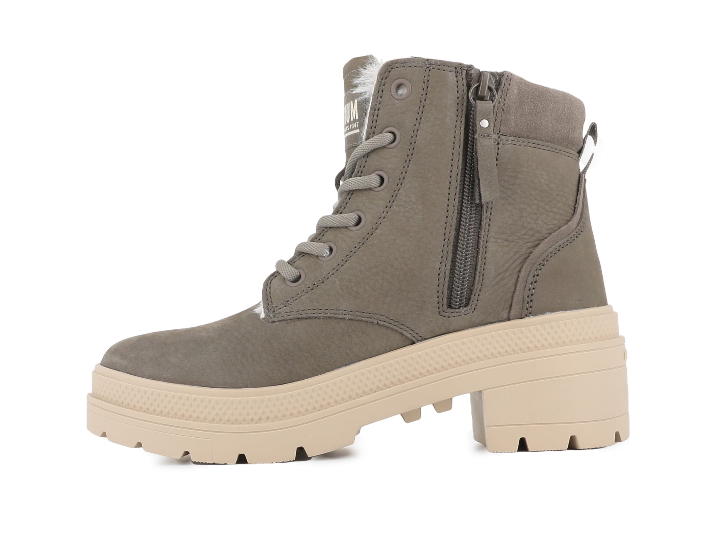 Palladium Schnürstiefel 'Pallarise' in Beige