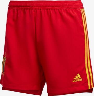 ADIDAS PERFORMANCE Workout Pants 'Belgien' in Red: front