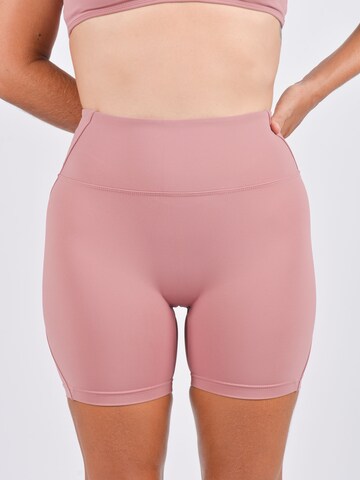 Coupe slim Pantalon 'Seabreeze - Sunset (recycelt)' Kadoo en rose : devant