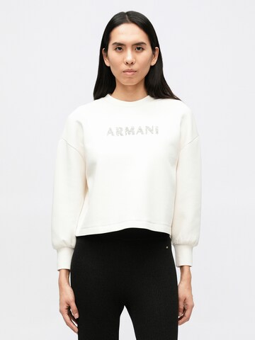 ARMANI EXCHANGE Sweatshirt in White: front