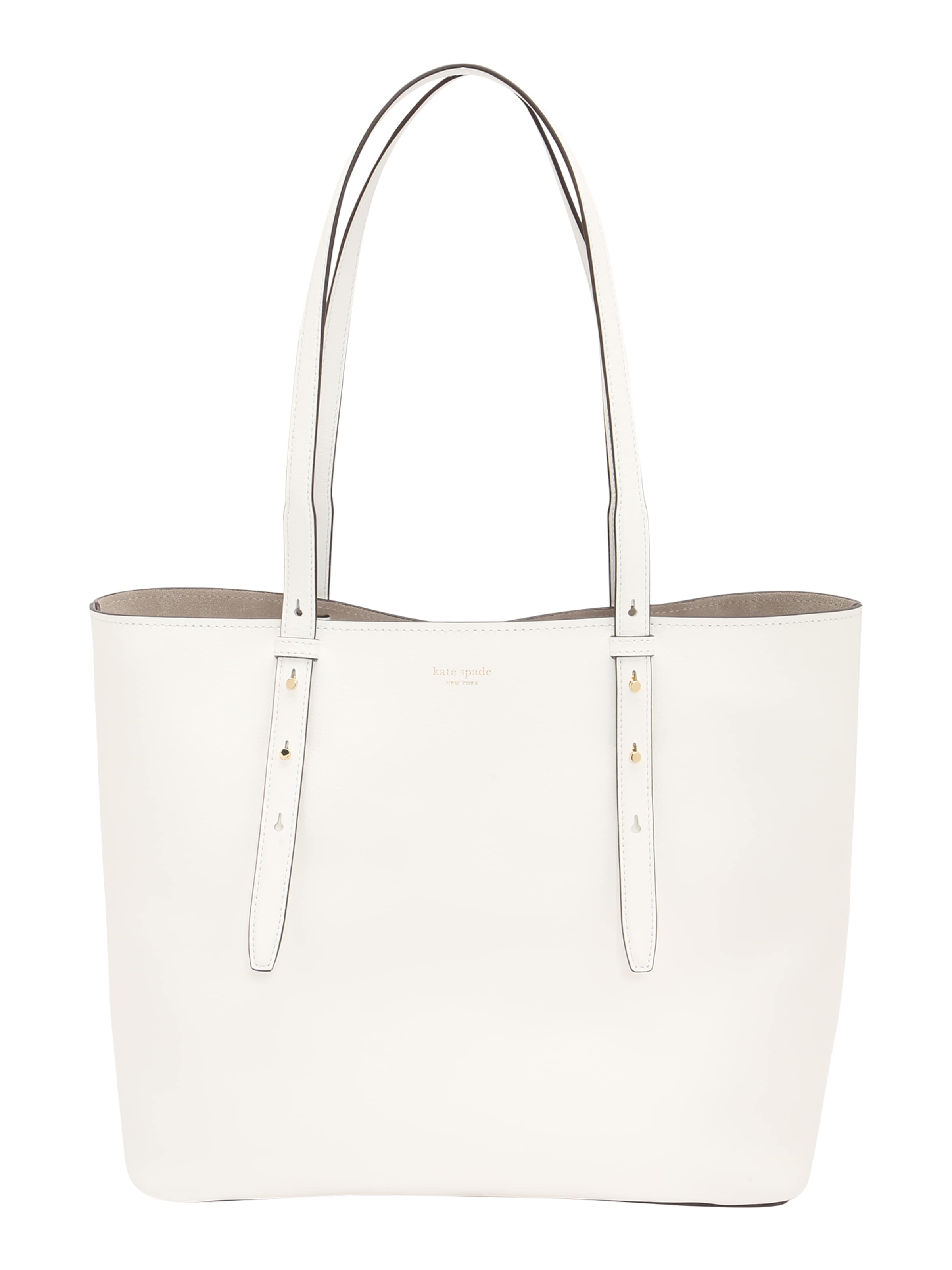 Shopper 'Do It All Fine Grain Leather Large Tote' di Kate Spade in bianco: frontale