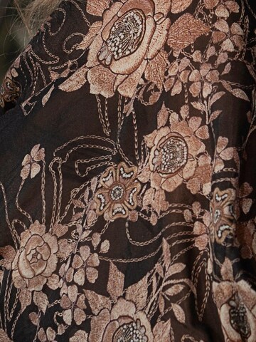 JIORO Strandjurk 'GOLDEN ROSES' in Zwart