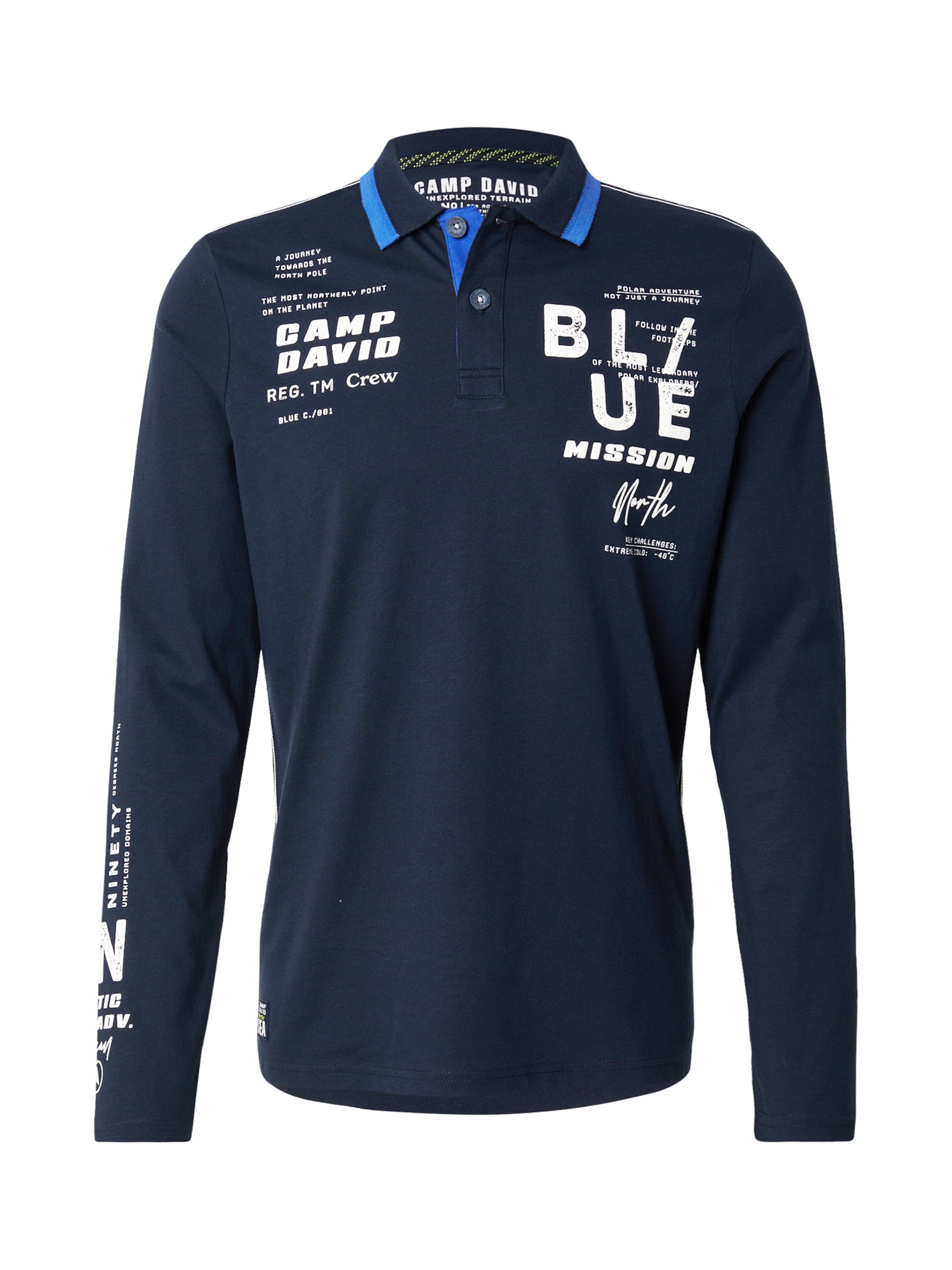 CAMP DAVID Koszulka w kolorze niebieski: przód
