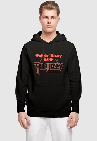 Merchcode Sweatshirt 'Thin Lizzy - Gettin Bizzy' in Schwarz: Vorderseite