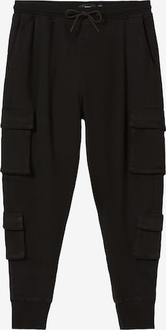 regular Pantaloni cargo di Bershka in nero: frontale