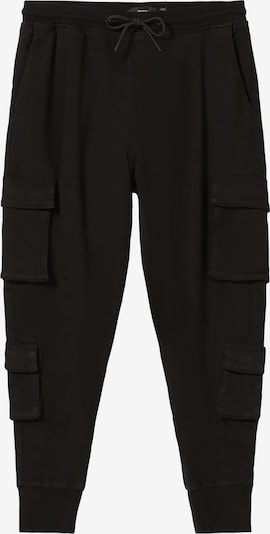 Bershka Pantalon cargo en noir, Vue avec produit