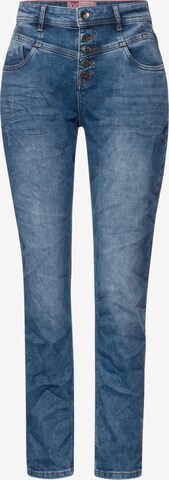 STREET ONE Slimfit Jeans in Blauw: voorkant