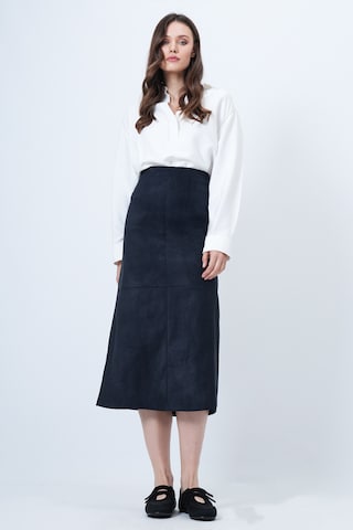 Trend Alaçatı Stili Skirt in Blue