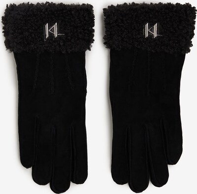 Karl Lagerfeld Fingerhandschuhe 'Saddle' in schwarz, Produktansicht