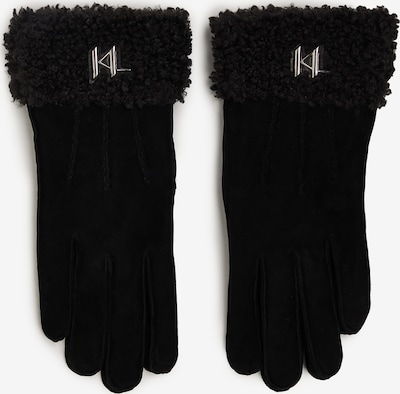 Karl Lagerfeld Full finger gloves 'Saddle' in Black, Item view