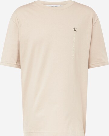 Calvin Klein Jeans T-Shirt in Beige: predná strana