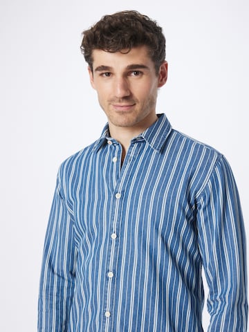 ESPRIT Slim fit Button Up Shirt in Blue