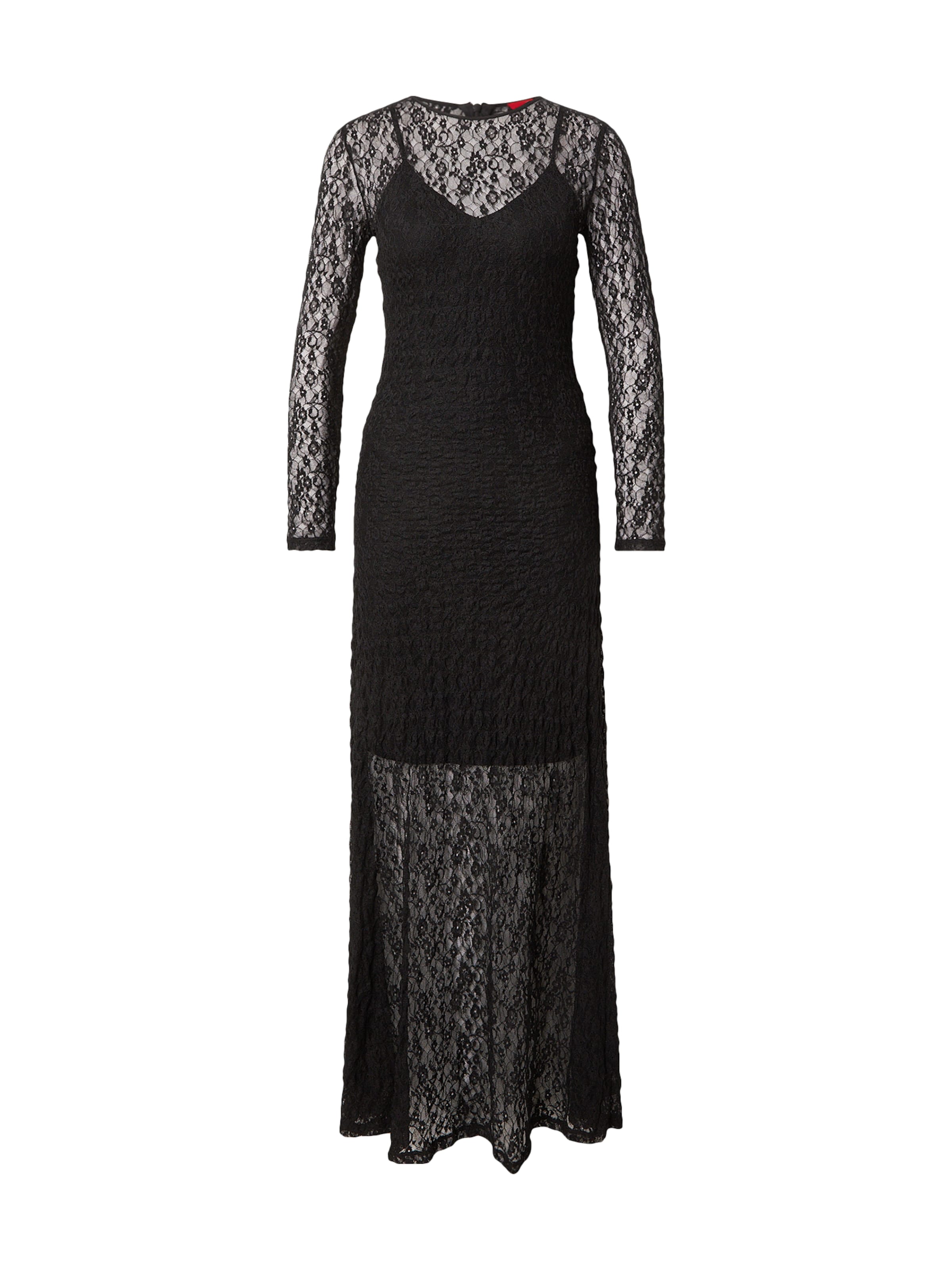 HUGO Společenské šaty 'Nulietta' – černá: přední strana