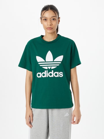 ADIDAS ORIGINALS T-Shirt 'Adicolor Classics Trefoil' in Grün: predná strana