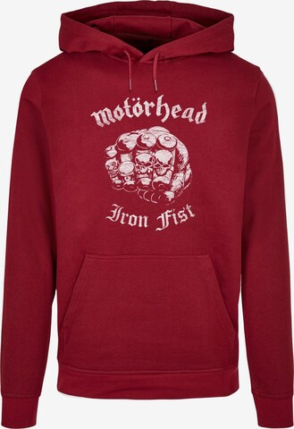 Sweat-shirt 'Motorhead - Iron Fist' Merchcode en rouge : devant