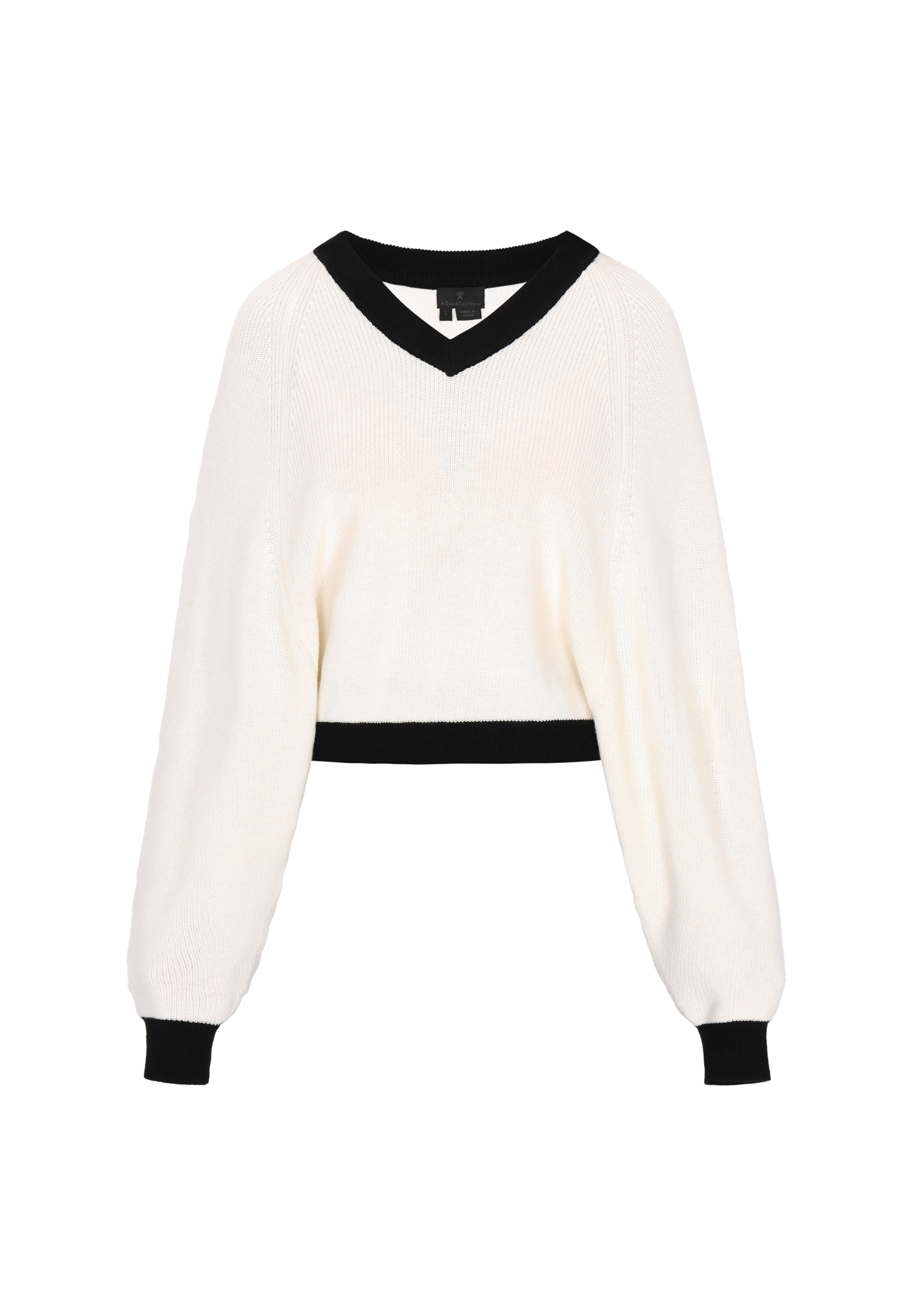 DreiMaster Klassik Pulóver 'Classic Look' - fehér: elől