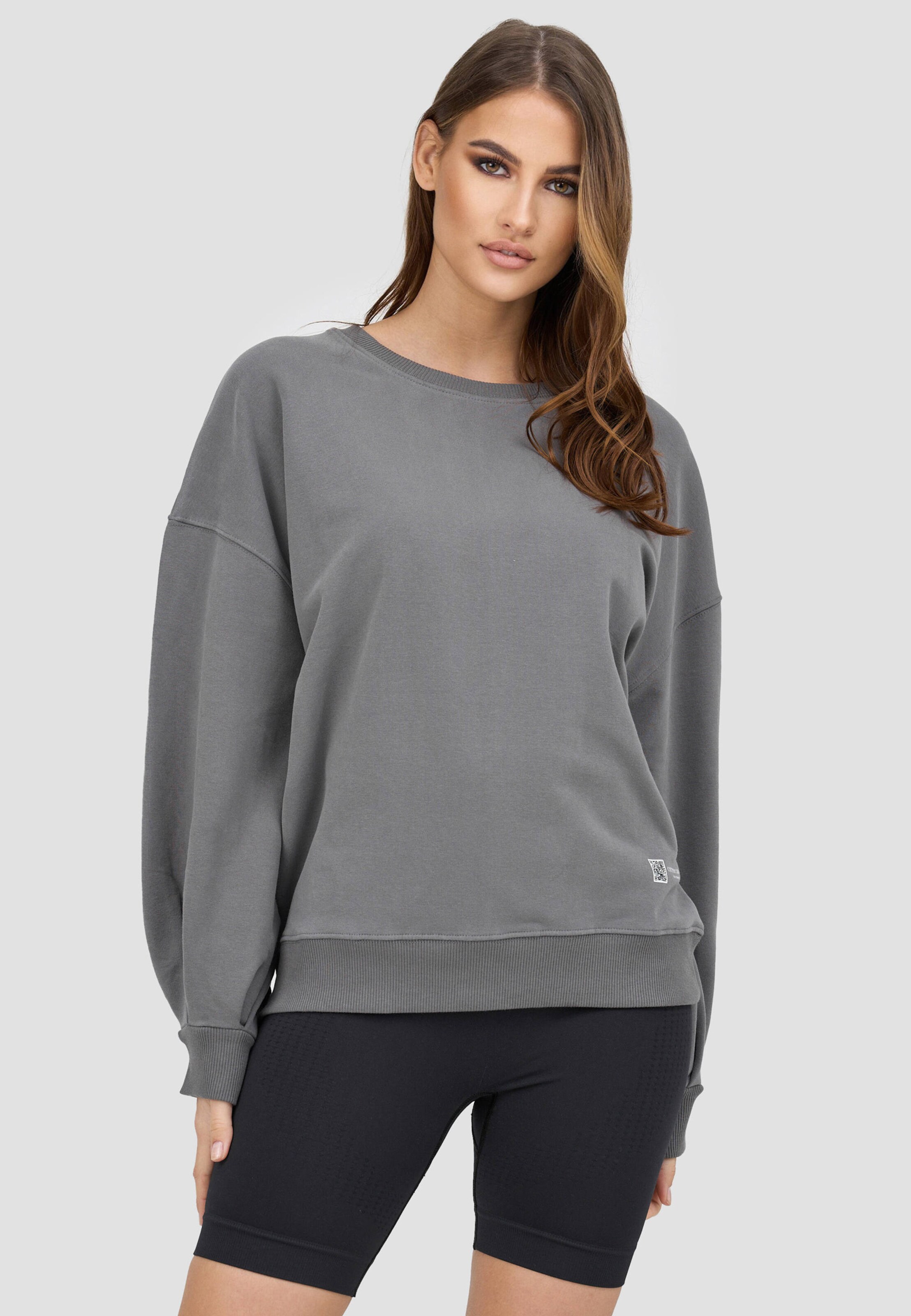Frauen Sweat Cotton Candy Sweatshirt 'YAKIRA' in Grau - IU40889