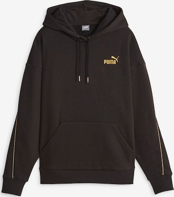 PUMA Sportsweatshirt 'ESS+ MINIMAL GOLD' in Schwarz: predná strana