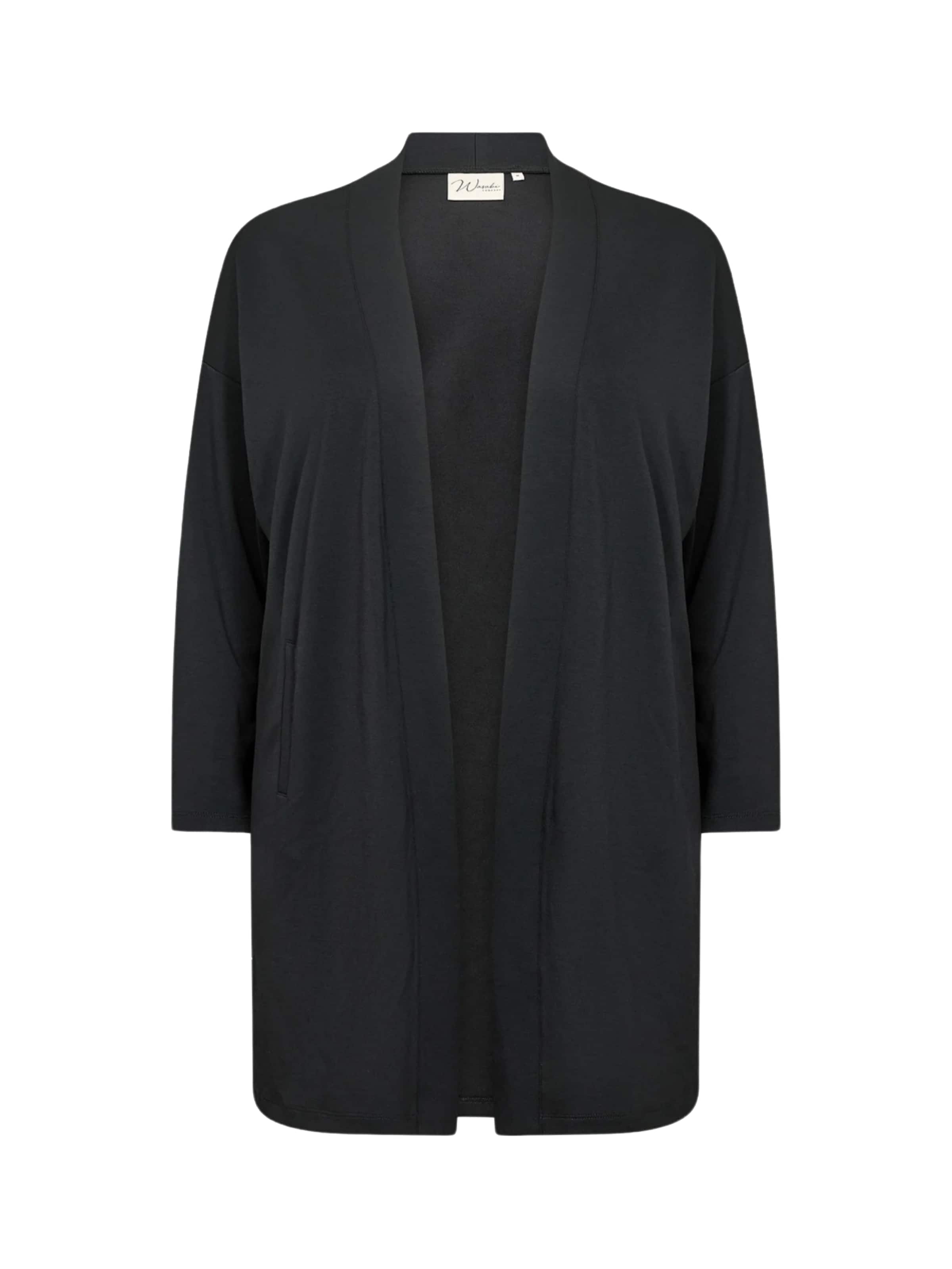 Wasabi Concept Lang cardigan 'Sabina' i sort: forside