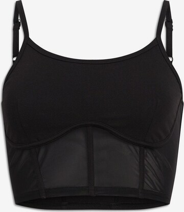 Superdry Bustier Sporttop in Zwart: voorkant