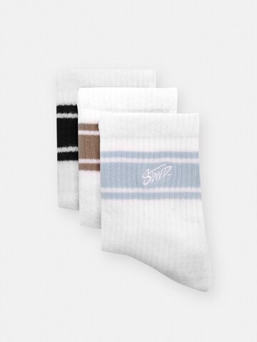 Pull&Bear Къси чорапи в бяло