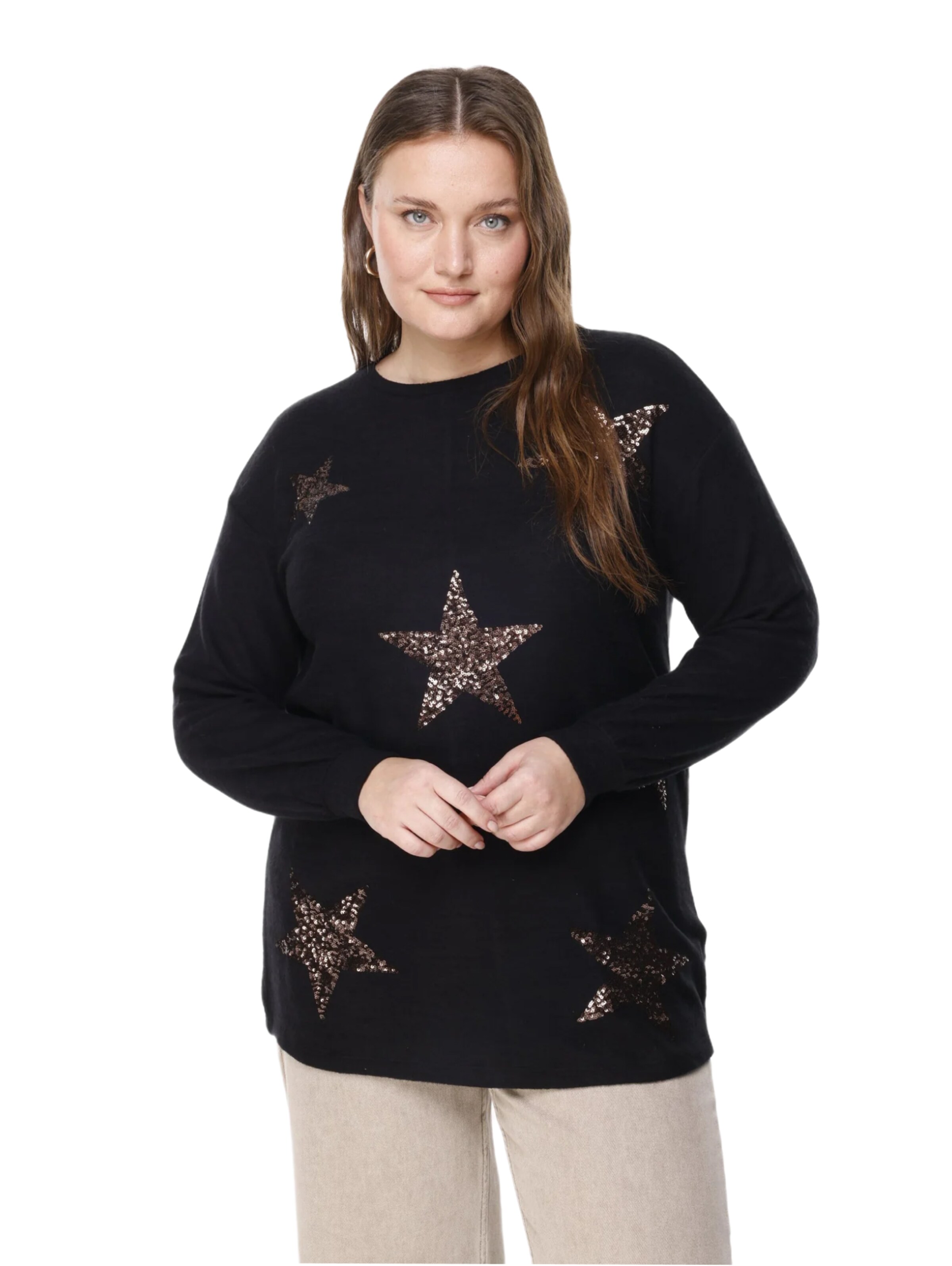 Shape Of You Sweater in Black: front