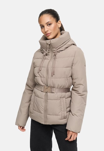 MARIKOO Winter jacket 'Himee 16' in Brown: front