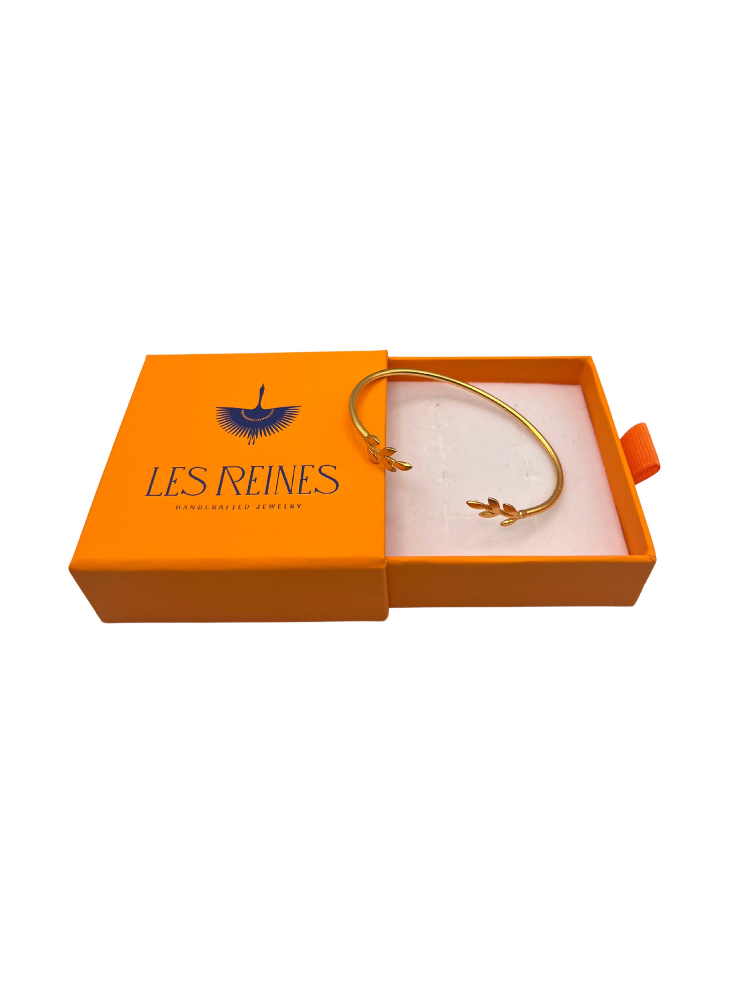 Les Reines Armband 'Laurel Grace - Cuff Bracelet 24K Gold Plated' in Goud