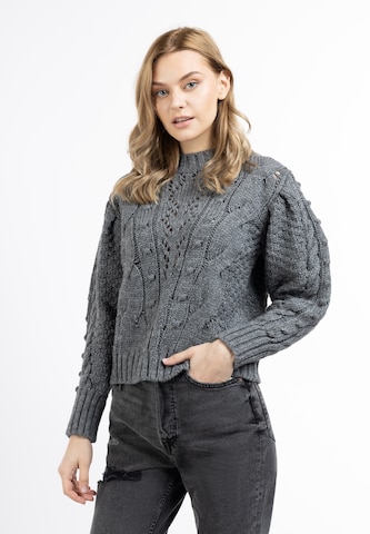 DreiMaster Vintage Sweater in Grey: front