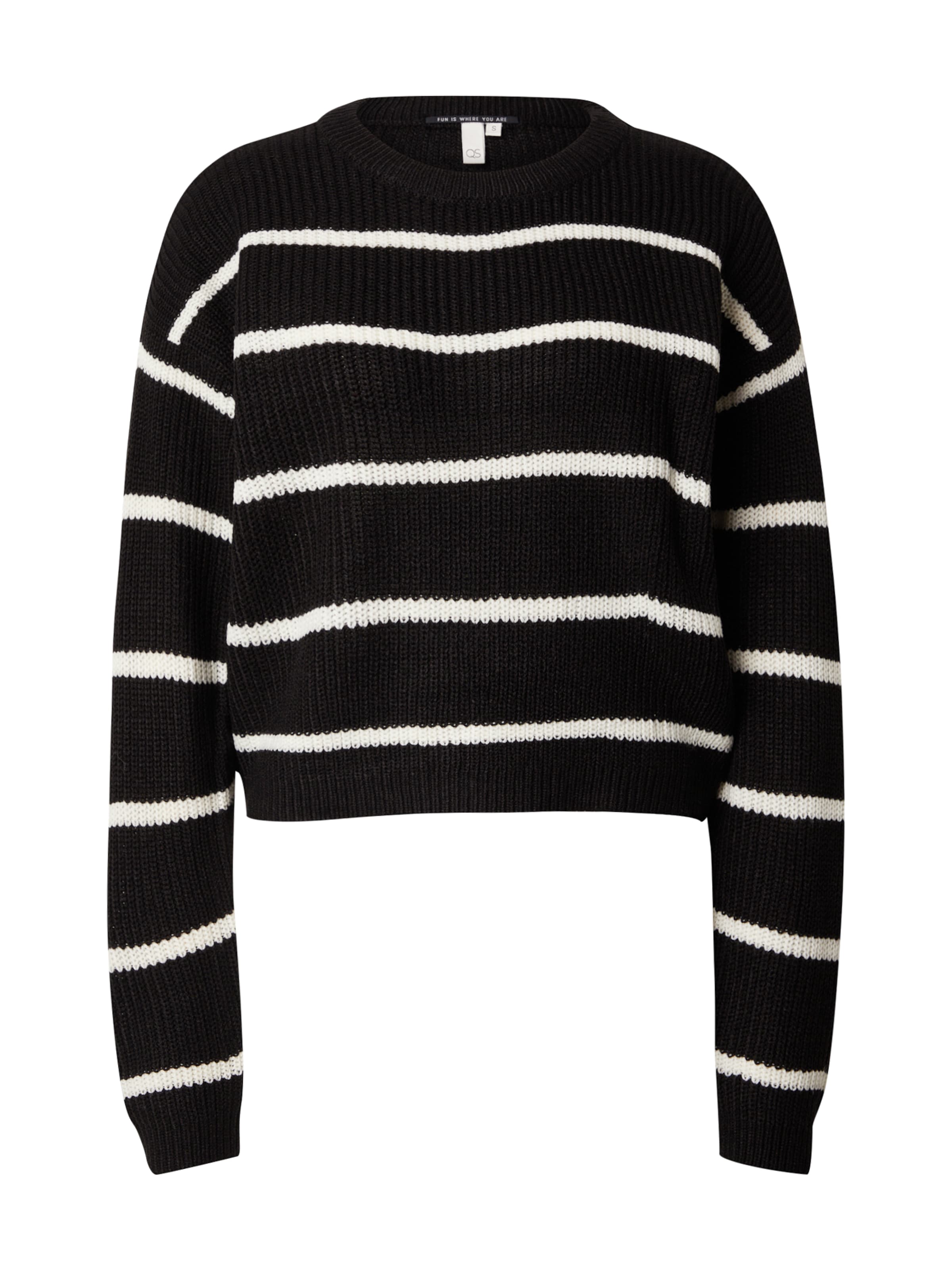 QS Πουλόβερ σε μαύρο: μπροστά