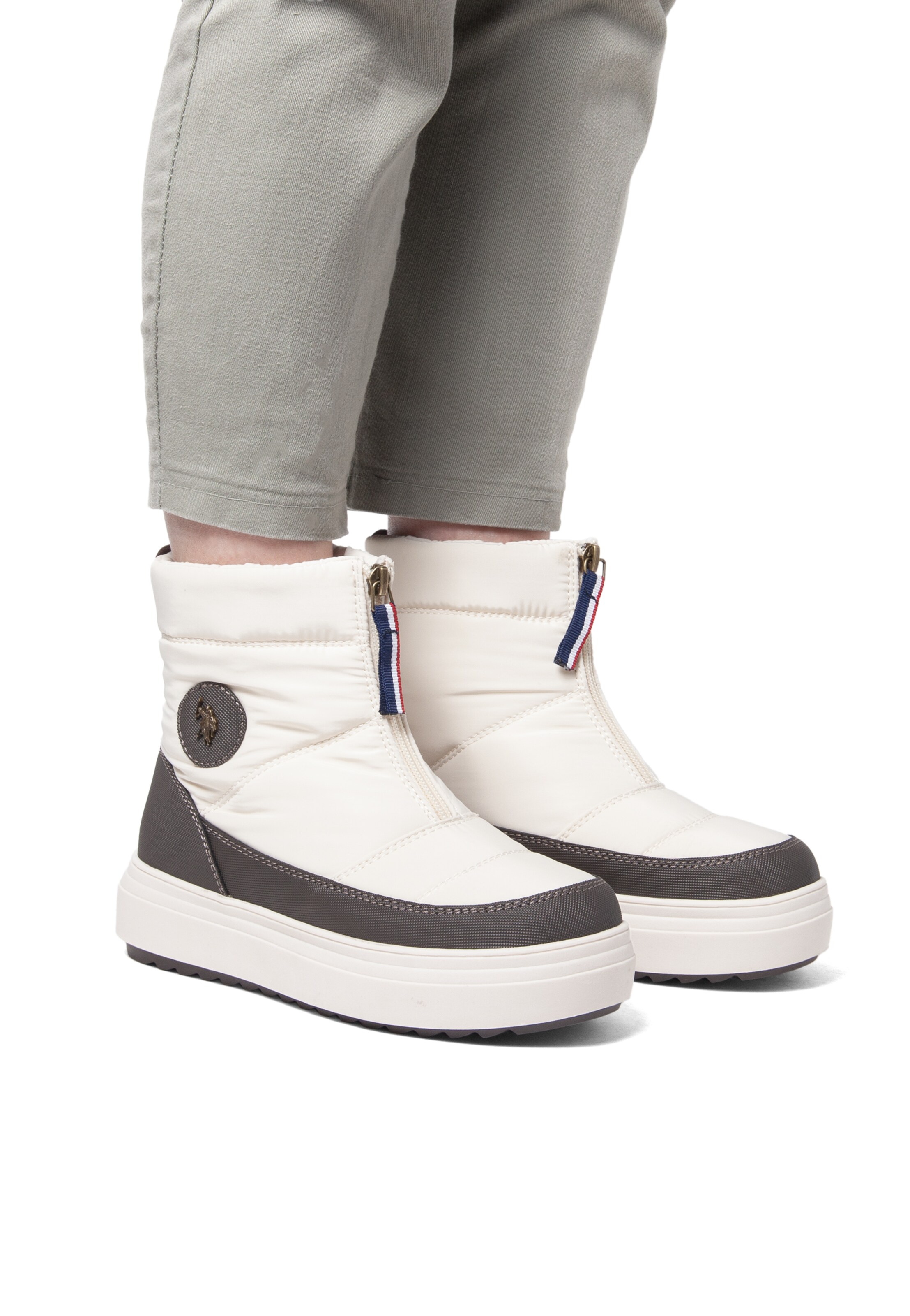 U.S. POLO ASSN. Snow Boots in Beige: front